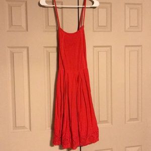Red mini dress